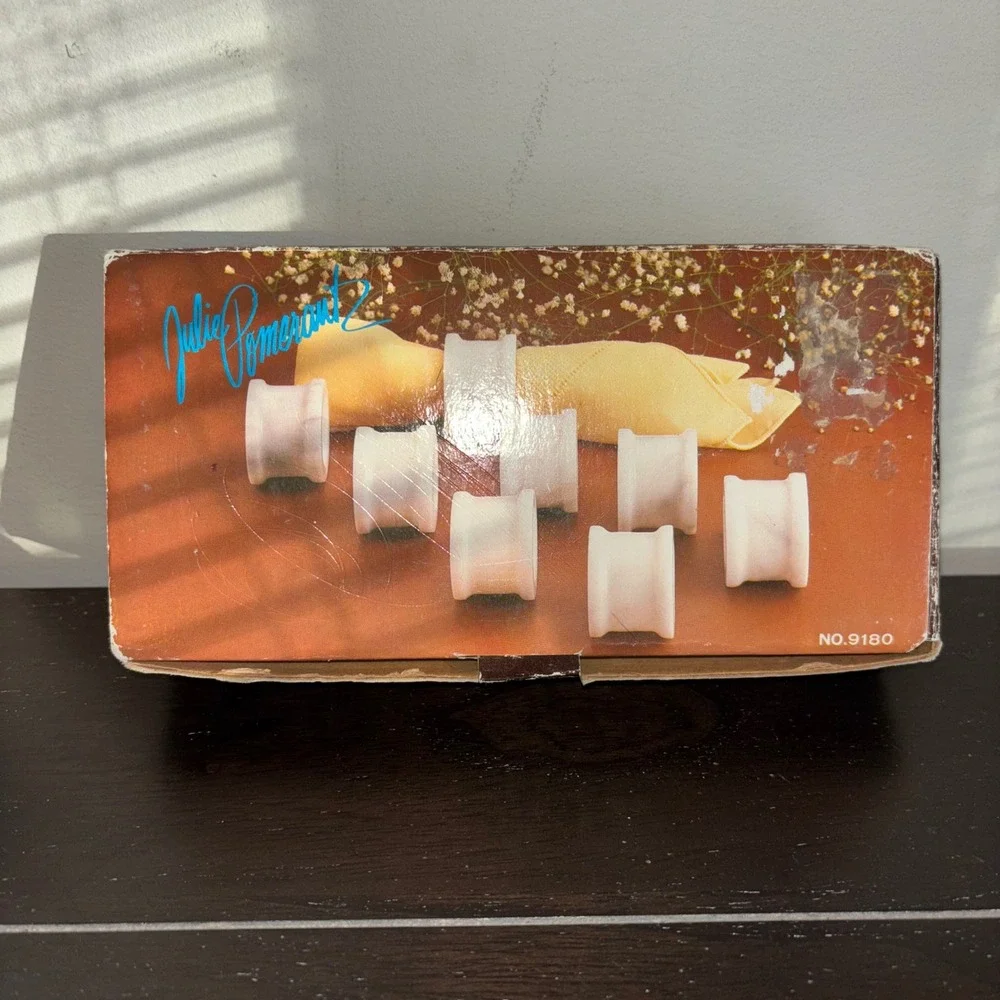 Vintage‎ | Julie Pomerantz | Genuine Marble | Napkin Rings | Set of 8 | New York